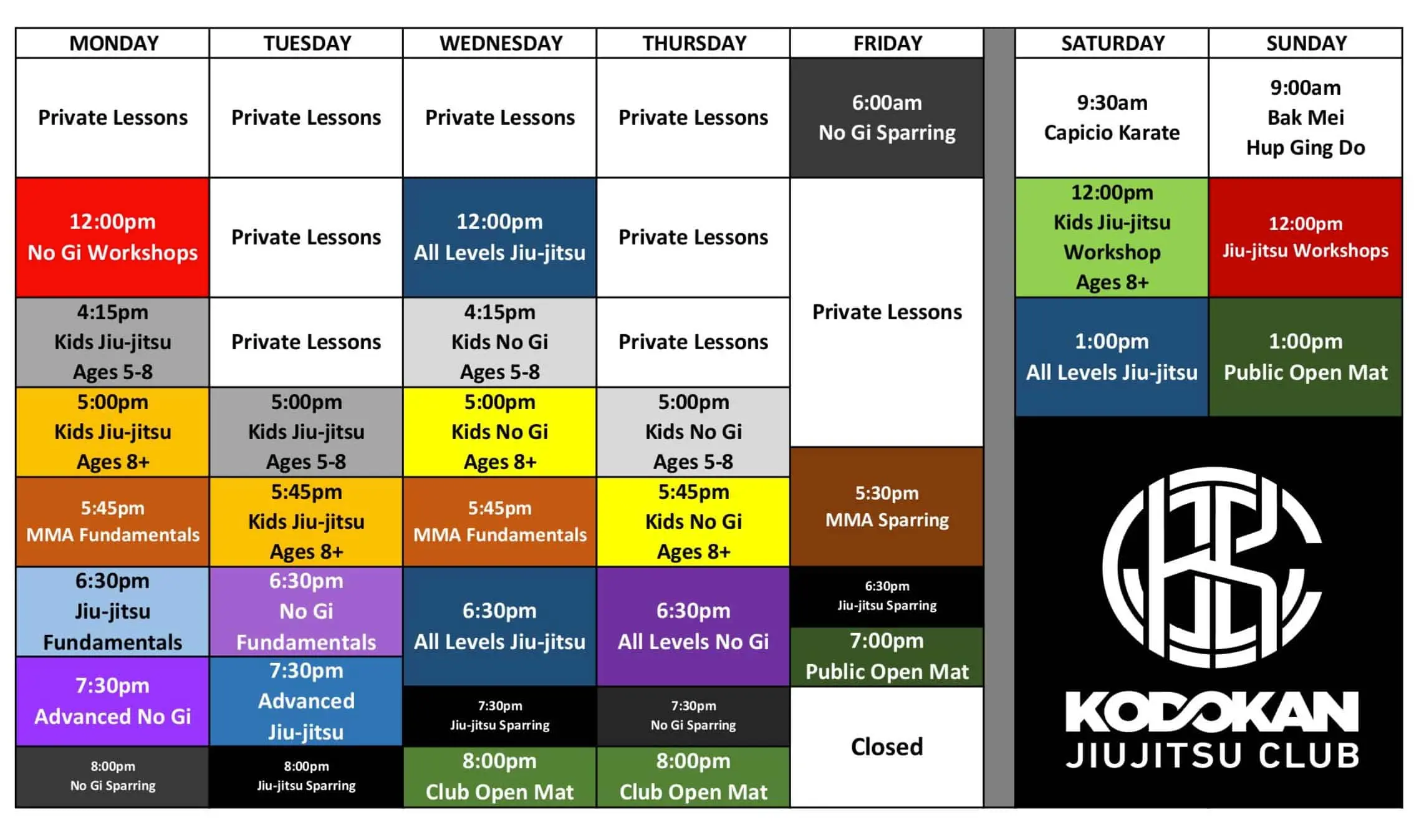 Class Schedule