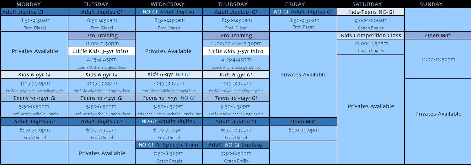 Class Schedule