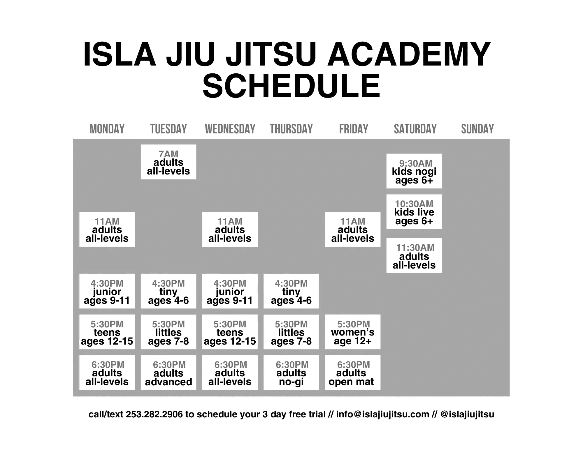 Class Schedule