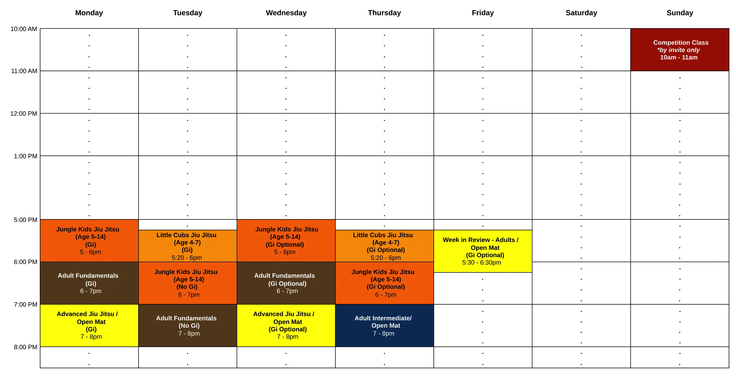 Class Schedule