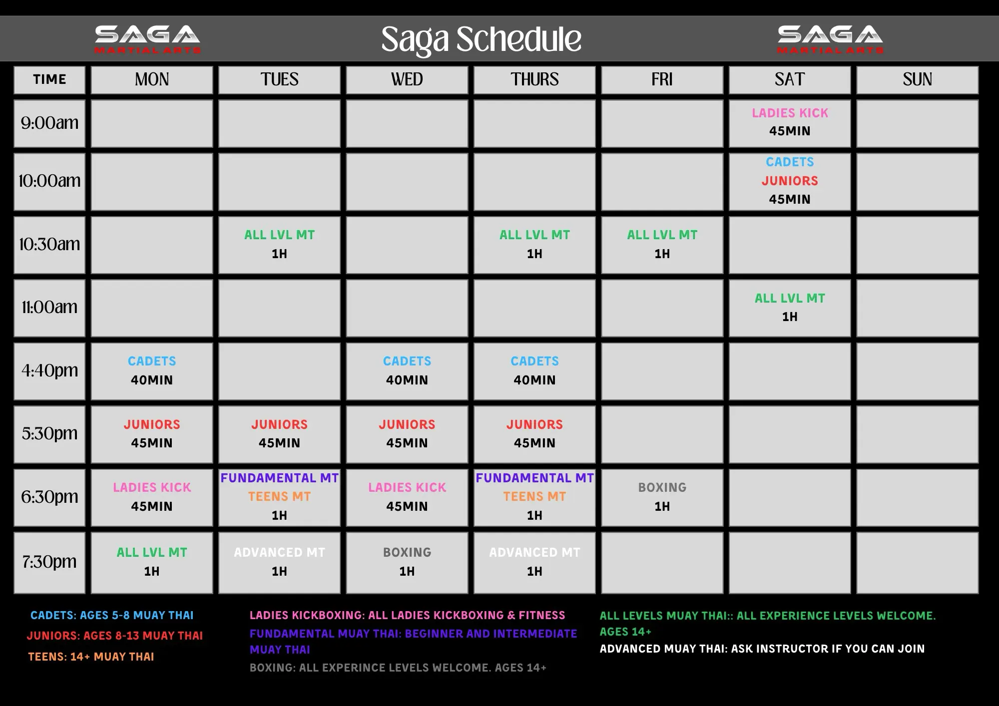 Class Schedule