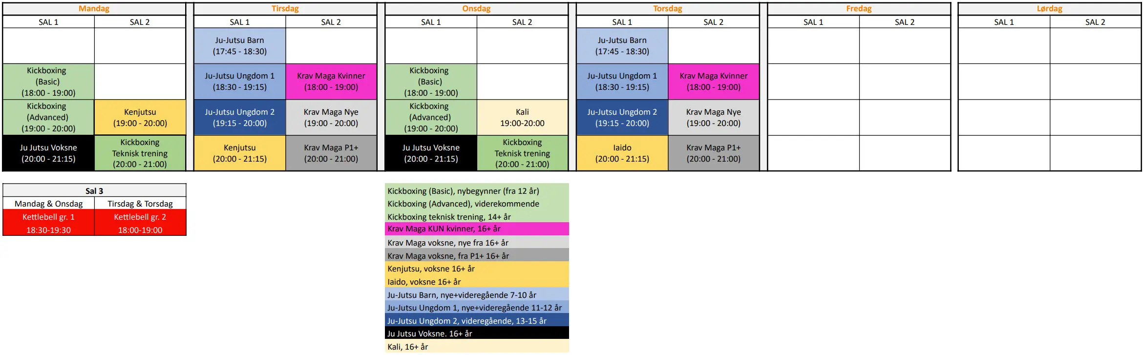 Class Schedule