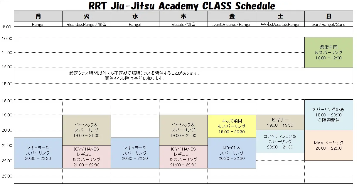 Class Schedule