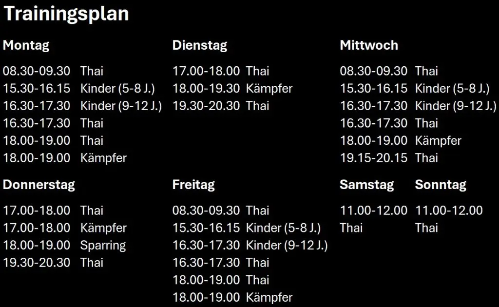 Class Schedule