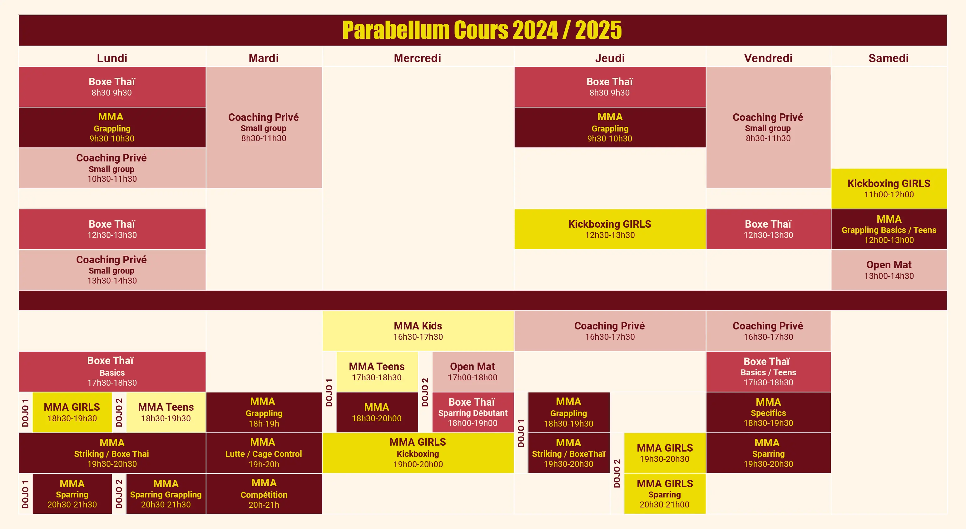 Class Schedule