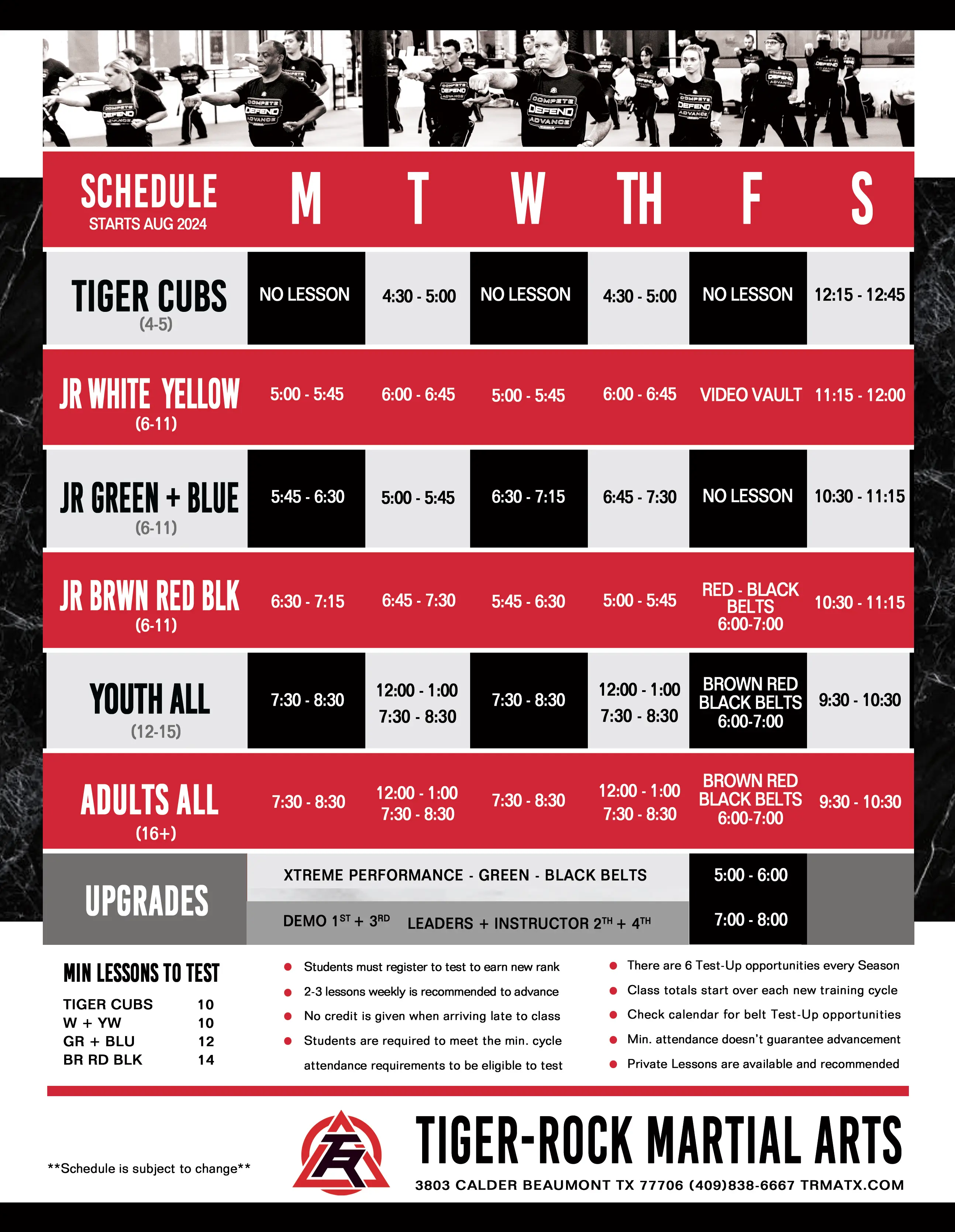 Class Schedule