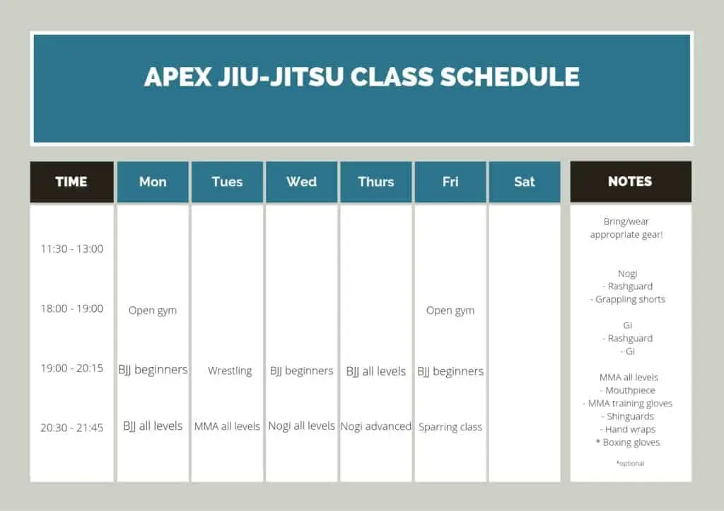Class Schedule