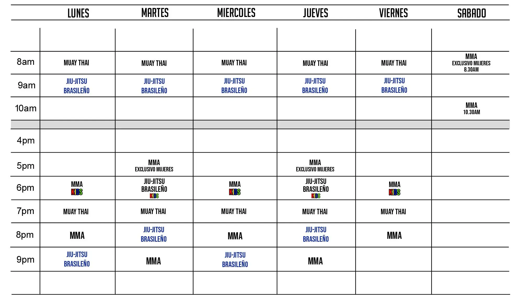 Class Schedule