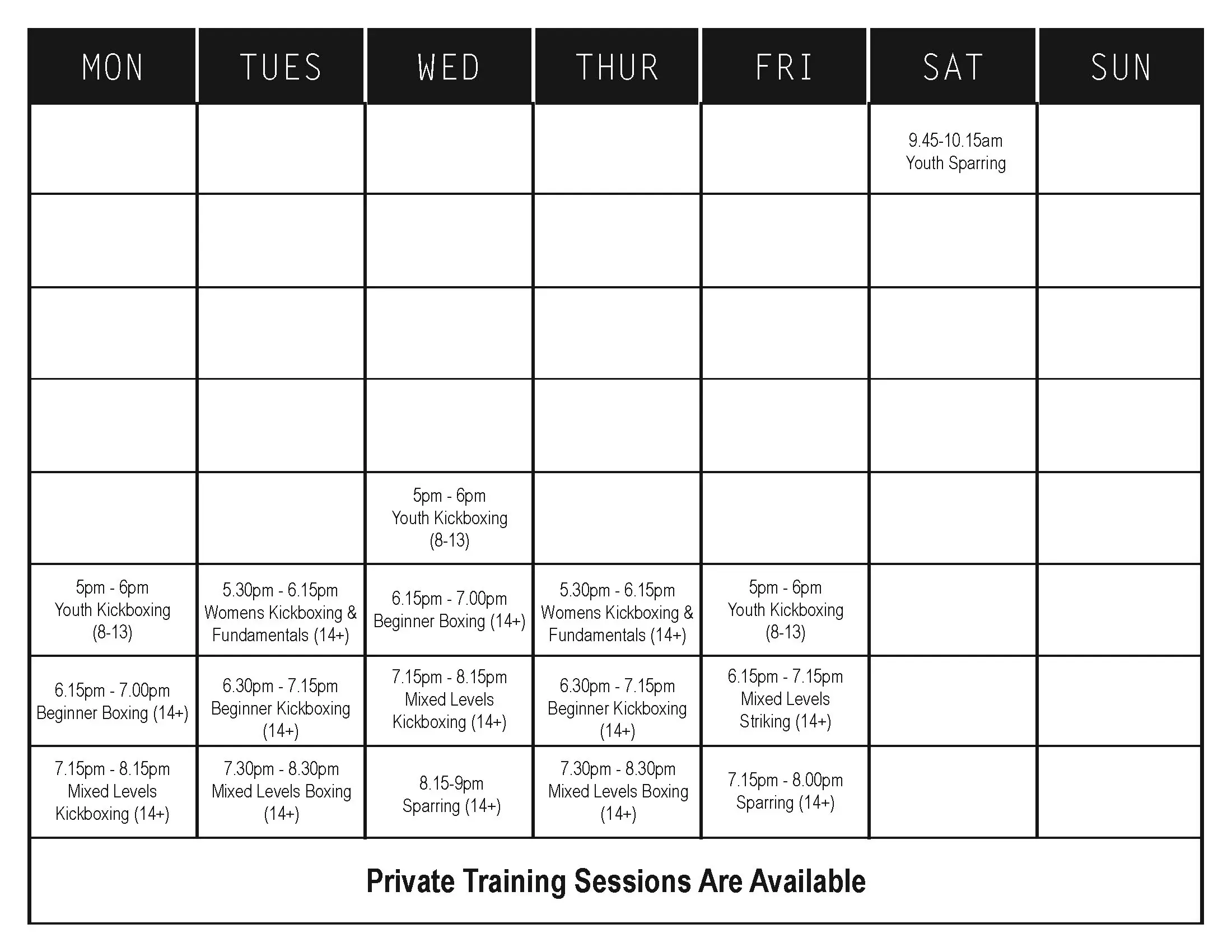 Class Schedule